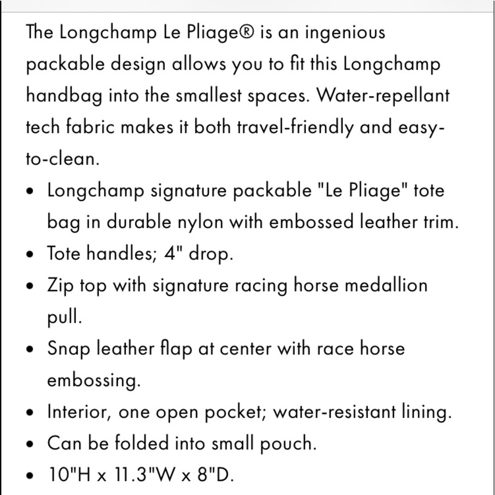 🥳🥳 SOLD 🥳🥳 SOLD 🥳🥳 Longchamp Le Pliage - Picture 9 of 10